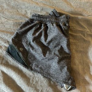 Grey lululemon hotty hot shorts